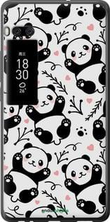 Чехол на Meizu Pro 7 Plus Панды "4318u-1131-7290"