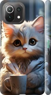 Чехол на Xiaomi Mi 11 Lite White cat "5646m-2281-7290", фото 1
