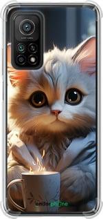 Чехол на Xiaomi Mi 10T White cat "5646sp-2096-7290", фото 1