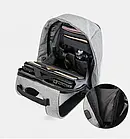 Рюкзак Bobby з захистом від кишень і з USB зарядним пристроєм чорно-сірий, фото 2