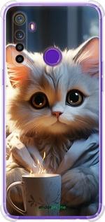 Чехол на Realme 5 White cat "5646sp-1862-7290"
