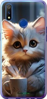 Чехол на Realme X Lite White cat "5646u-2030-7290"
