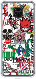 Чехол на Xiaomi Redmi Note 9 Pro Many different logos "4022sp-1911-7290"