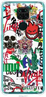 Чехол на Xiaomi Redmi Note 9 Many different logos "4022sp-2017-7290"