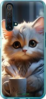 Чехол на Realme X50 White cat "5646u-1894-7290"