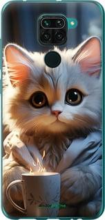 Чехол на Xiaomi Redmi Note 9 White cat "5646u-2017-7290"