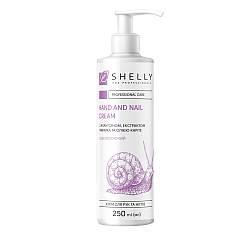 Крем для рук і нігтів з алантоїном, екстрактом равлика та олією каріте Shelly, 250 мл