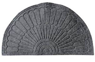 Килимок гум КR-502 напівкруг, коричнев