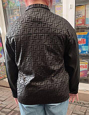 Батальна куртка подовжена жіноча модна з екошкіри високої якості, є великі розміри ANGMIFER, фото 4