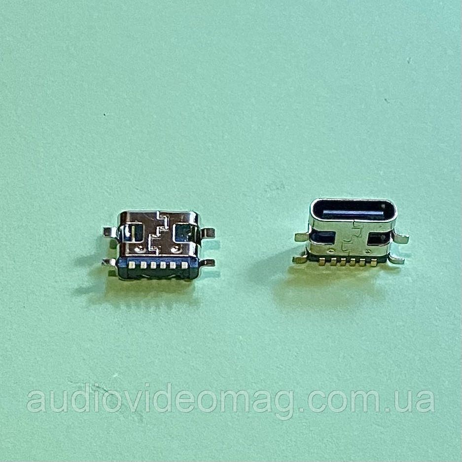 Гніздо USB TYPE-C 6 pin, smd, фото 1