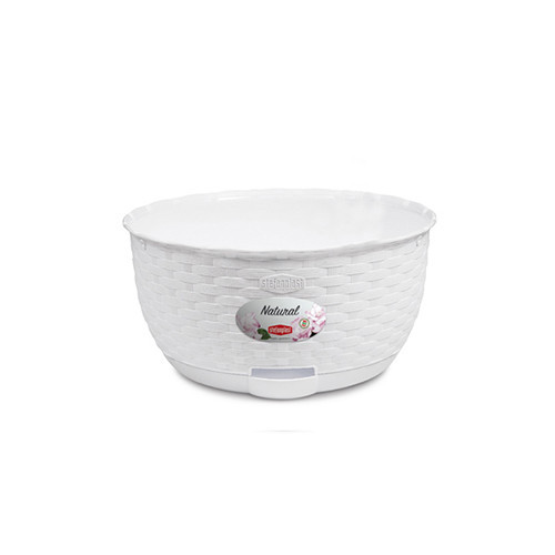 Вазон круглий Stefanplast NATURAL з автополивом (75450)
