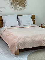 Плед покривало Velour, люкс якості, колір ніжно Рожевий. Розмір: 220см х 240см