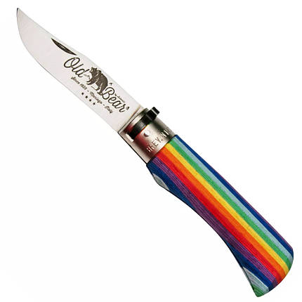 Кишеньковий ніж Old Bear / Олд Бер 9307/21_MAK - Rainbow, з веселковим руків'ям (Італія), фото 1