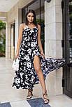 Літнє довге плаття на запах "Rita" Норма та батал, фото 3