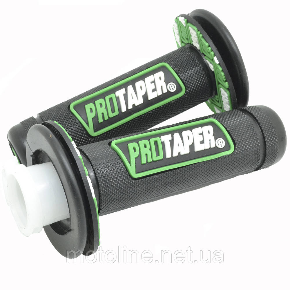 Мотогріпси Pro-Taper, чорно-зелені, фото 1