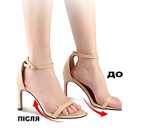 Силіконові вкладиші для взуття на високих підборах. Подушечки на передню частину взуття прозорі для ніг, фото 3