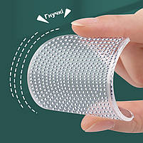 Силіконові вкладиші для взуття на високих підборах. Подушечки на передню частину взуття прозорі для ніг, фото 9