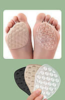 Силіконові вкладки прозорі масажні для взуття. Гелеві напівустілки на передню частину стопи, фото 7