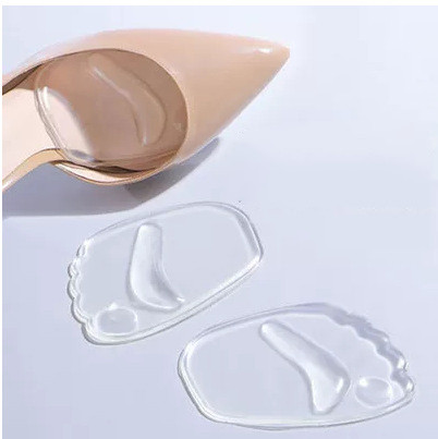 Вкладиші прозорі силіконові в туфлі. Гелеві напівустілки прозорі для взуття для зниження навантаження, фото 1