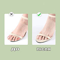 Вкладиші прозорі силіконові в туфлі. Гелеві напівустілки прозорі для взуття для зниження навантаження, фото 10