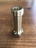 Перехідник балонний нарізний пропановий зі СП21,8LH зовнішній на СП21.8LH внутрішній (подовжувач латунний 7 см)