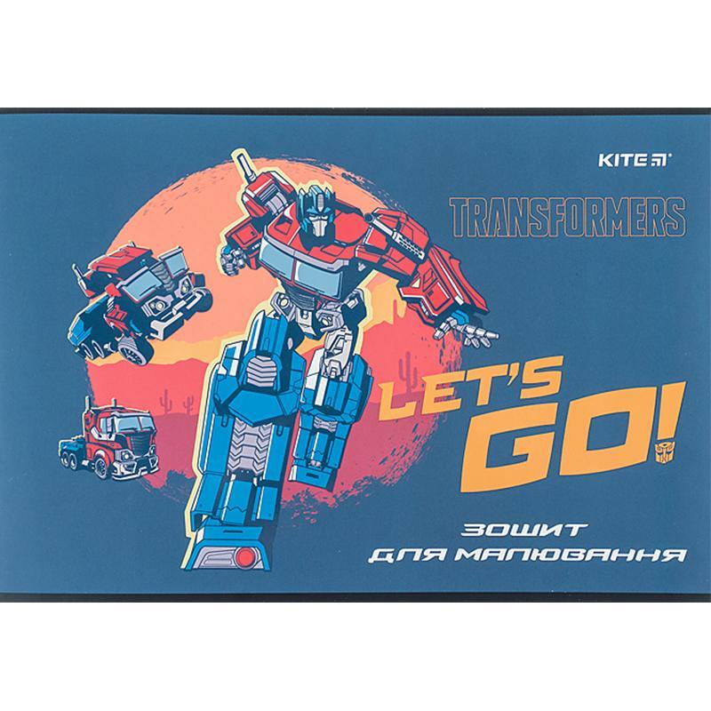 Альбом для малювання 12 аркушів скоба, папір 100 г/м2, Kite Transformers tf24-241_02
