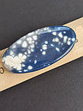 Агат бусина овал. Натуральний камінь без оправи. Агат синій. Індія., фото 7