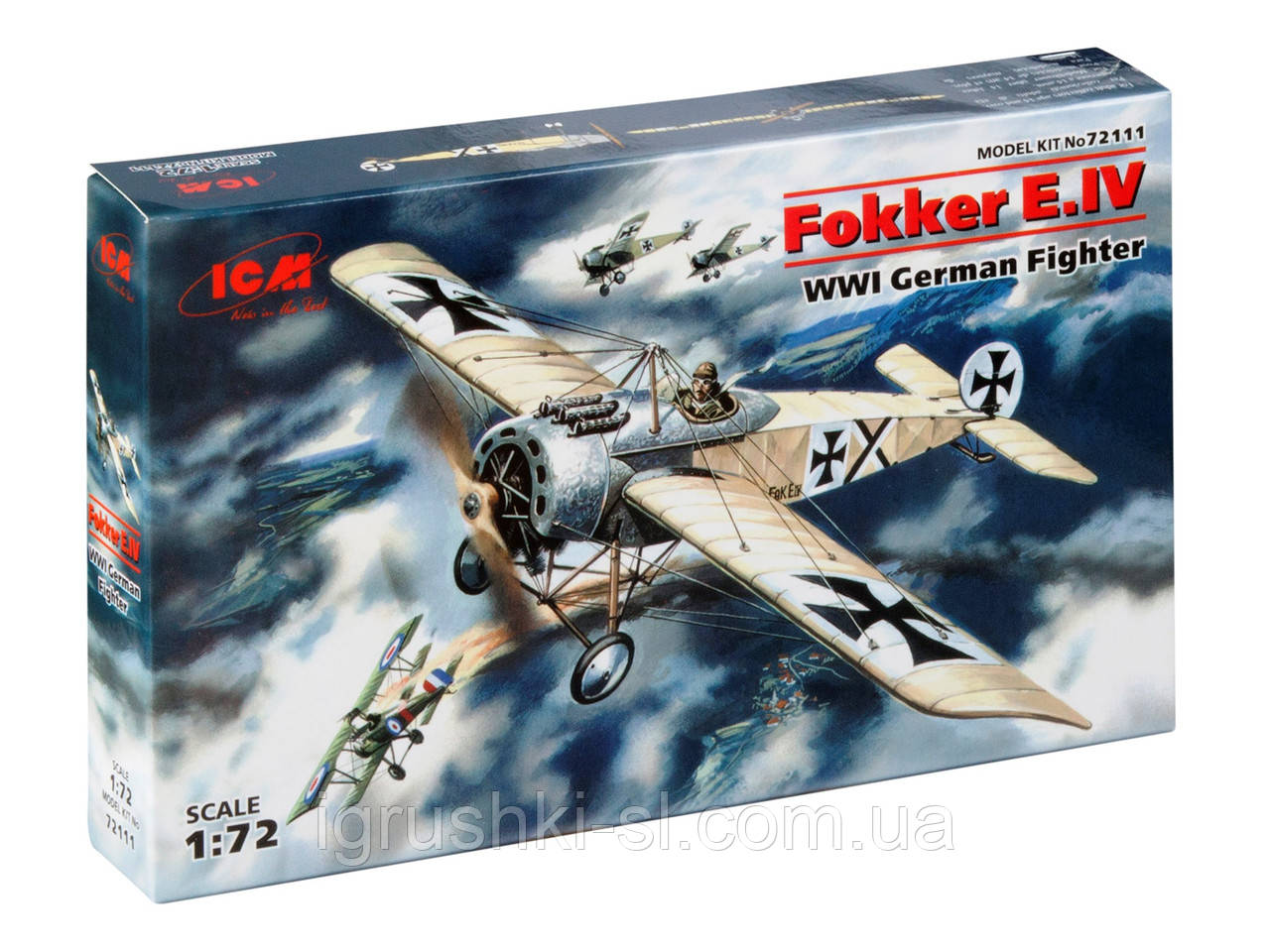 Збірна модель (1:72) Німецький винищувач 1 Світової війни Fokker E-IV