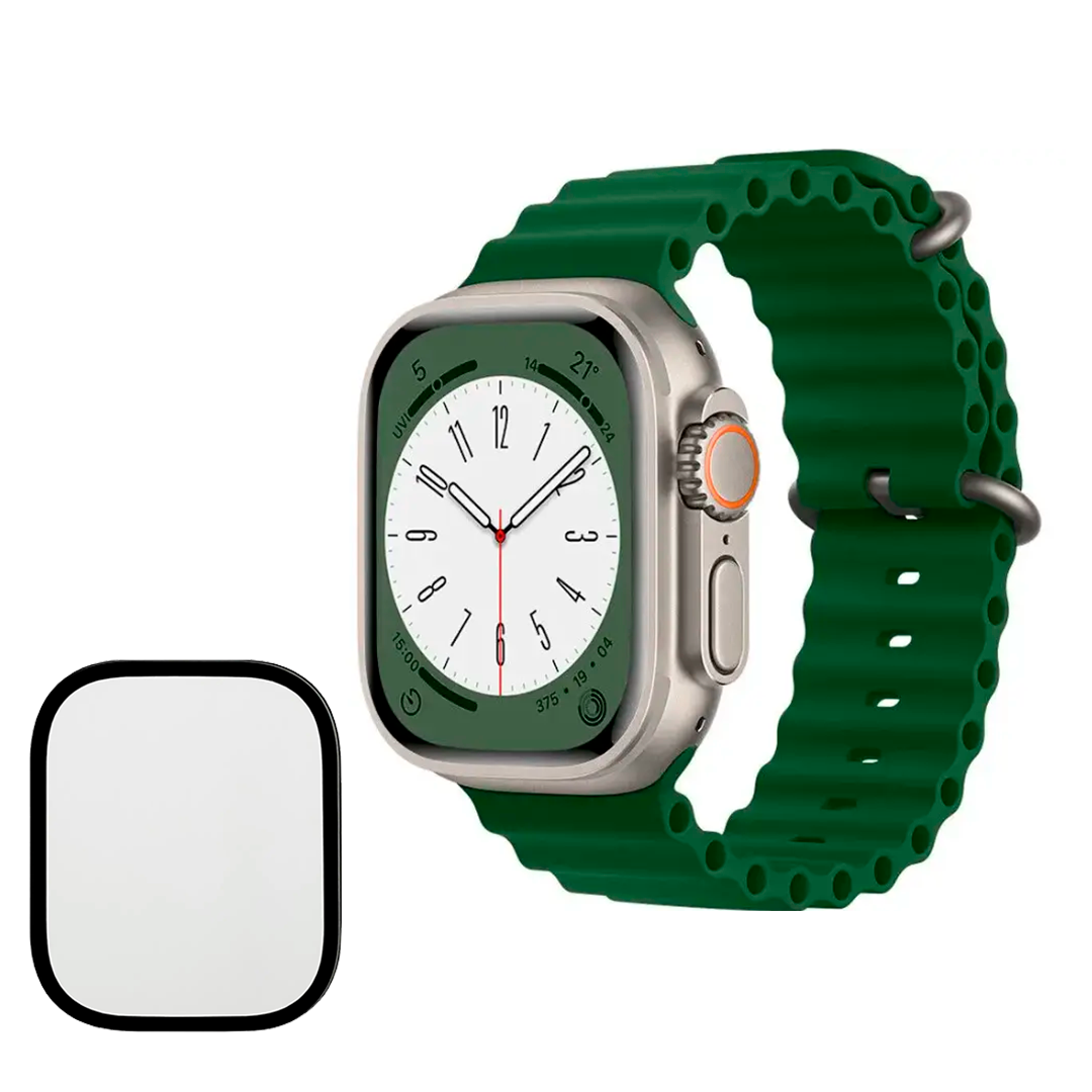 Смартгодинник Smart Watch ULTRA 2 AMOLED 49 мм Зелений + захисна плівка на екран