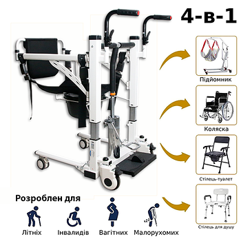 Стілець-туалет з підйомником: інноваційне сидіння-гамак для максимального комфорту та мобільності