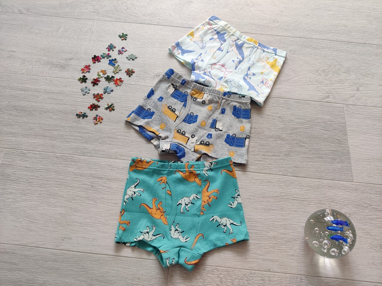 Комплект дитячих трусиків боксери на хлопчика 2-10 років, набір із 3 штук, арт. ТМ022