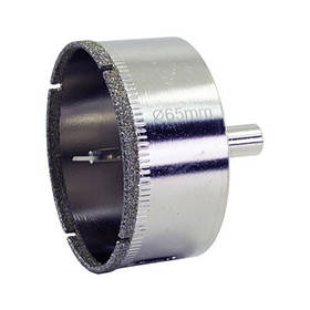 Коронка алмазна Ø 65 мм по керамограніту, склу, кераміці з направляючим пером