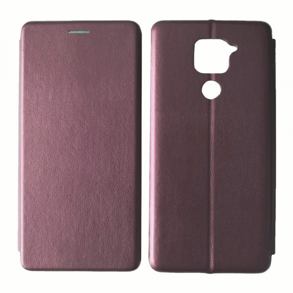 Чехол книжка для Xiaomi Redmi Note 9 Марсала