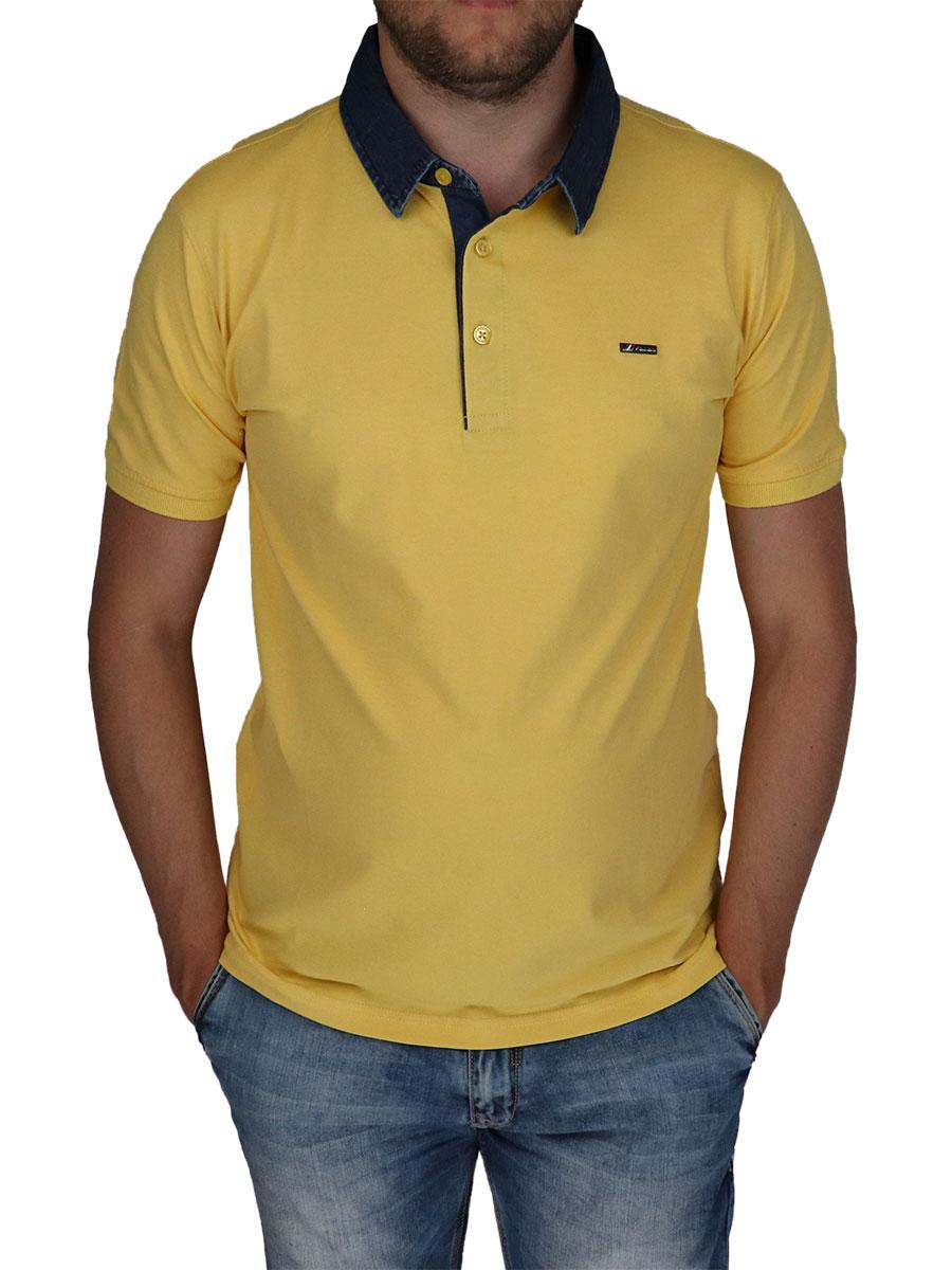 Стильна чоловіча теніска у жовтому кольорі Fabiani 4740 Yellow, фото 1