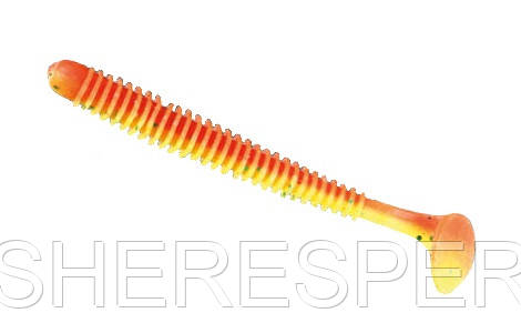 Силікон Nomura Gator (їстівний) 87,5 мм 5гр. колір-067 (red, yellow glitter) 8шт