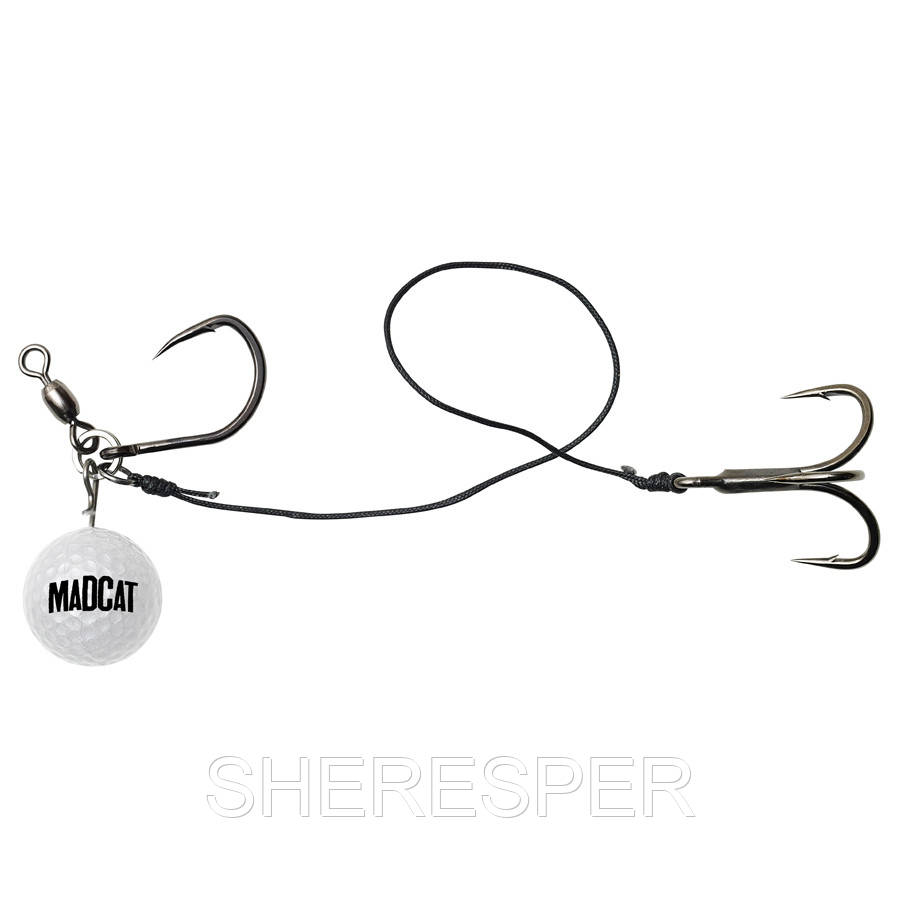Оснастка DAM MADCAT® Golf Ball Snap-On Vertiball Rig 6/0, 2/0 80гр