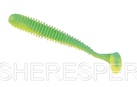Силікон Nomura Gator (їстівний) 87,5 мм 5 гр. колір-014 (chart green) 8 шт.