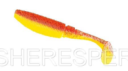 Силікон Nomura Rolling Shad (їстівний) 75 мм 4 г. колір-087 (yellow red glitter) 10 шт.