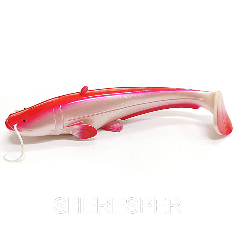Силіконова приманка DAM Effzett Catfish Curl Tail 250 мм 165 г (ALBINO)