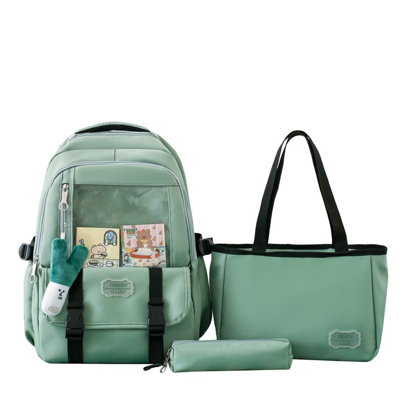 (немає кулона) Рюкзак дівчина 3в1 нейлонова тканина нові сумки для дівчаток Еко сумка міський стильний гурт, фото 1