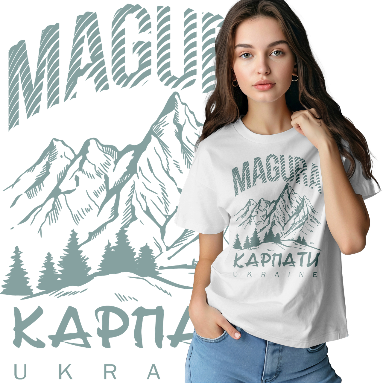 Футболка унісекс Stedman з принтом  MAGURA XS біла, фото 1