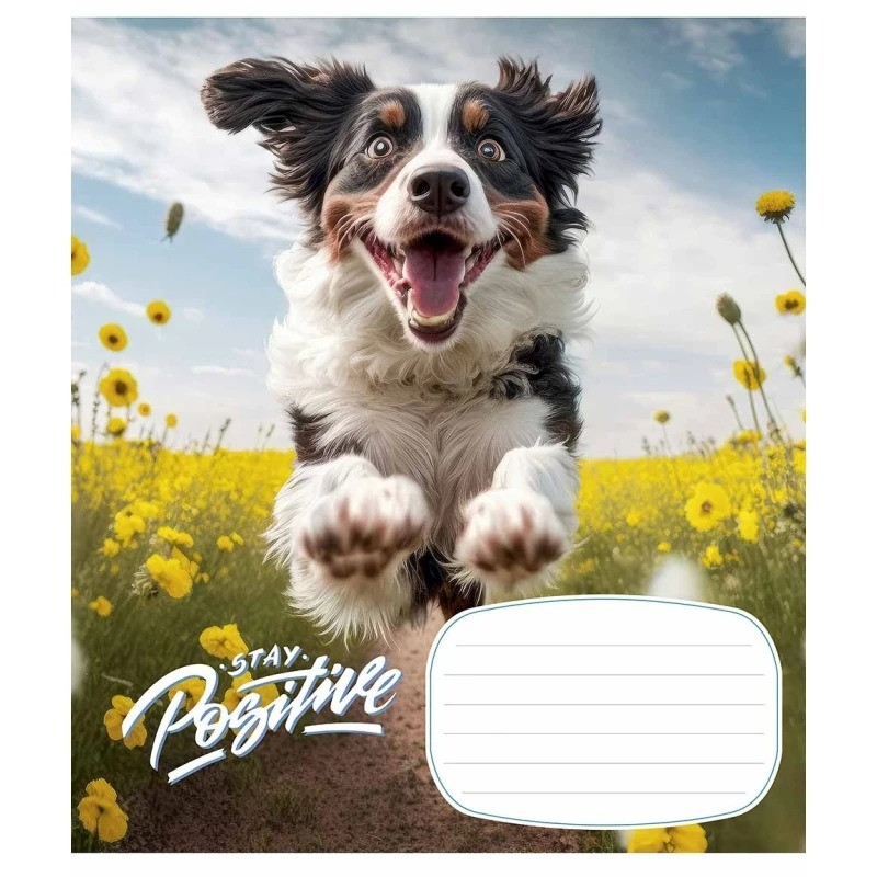Зошит шкільний в лінію 18 аркушів Школярик, Stay Positive (5 видів)