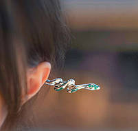 Китайська заколка шпилька змійка для волосся. Металева китайська паличка для волосся срібляста, фото 4