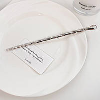 Палички металеві сірі для волосся. Шпилька паличка для волосся. Металева китайська шпилька для волосся, фото 5