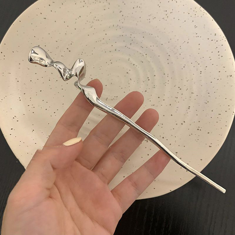 Китайські палички-шпильки з металу для волосся. Китайська паличка для волосся. Красиві палички для волосся, фото 1