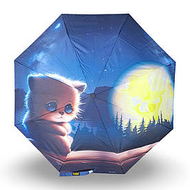 Дитяча парасолька складна напівавтомат Fiaba 25-028, Сумний котик