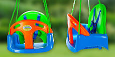 Дитячі садові гойдалки зі шлейками 3 в 1 MalPlay, фото 2