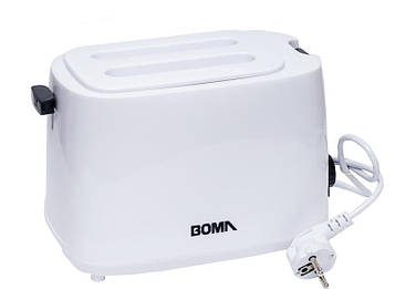 Тостер електричний для хліба на 2 тости з регулюванням температури 6 режимів "Білий" 650 Вт.