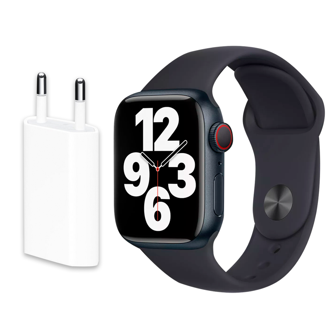 Смарт-годинник Smart Watch Series 9 Amoled 45 мм Чорний + блок 5W для заряджання