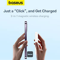 Повербанк бездротовий з MagSafe Baseus Magnetic Mini Air 6000mAh 20W Type-C білий (P10059002223-00), фото 7